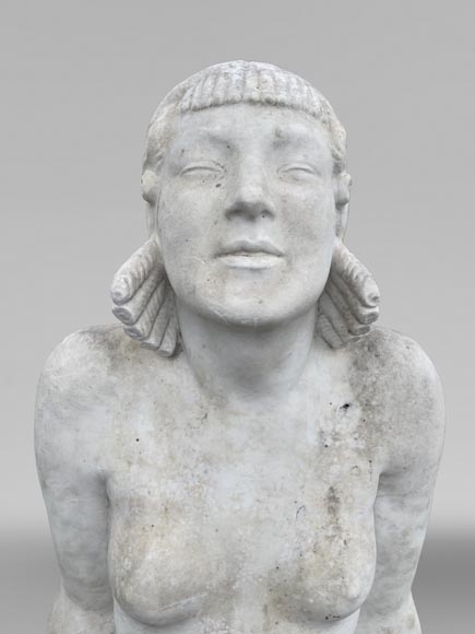 La Sortie du bain – Jeune femme, sculpture monumentale Art Déco dans le goût de Félix-Pascal Févola-4