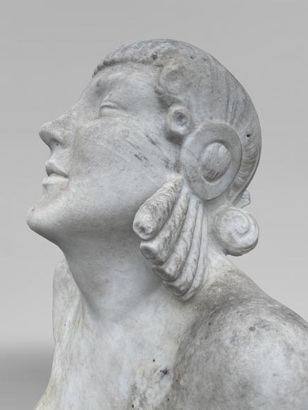 La Sortie du bain – Jeune femme, sculpture monumentale Art Déco dans le goût de Félix-Pascal Févola-5