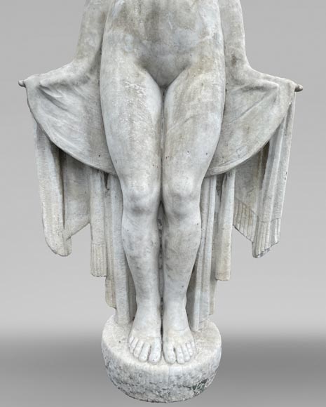 La Sortie du bain – Jeune femme, sculpture monumentale Art Déco dans le goût de Félix-Pascal Févola-6