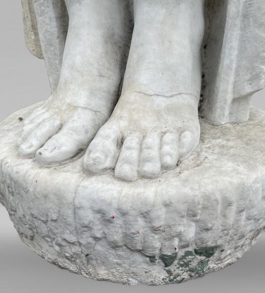 La Sortie du bain – Jeune femme, sculpture monumentale Art Déco dans le goût de Félix-Pascal Févola-9