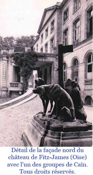 Auguste-Nicolas CAÏN, deux groupes monumentaux en bronze, socles en pierre d'origine, 1893-16