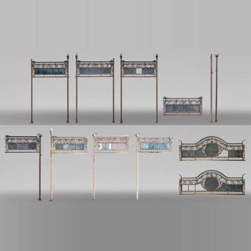 Ensemble de ferronnerie de vitrine