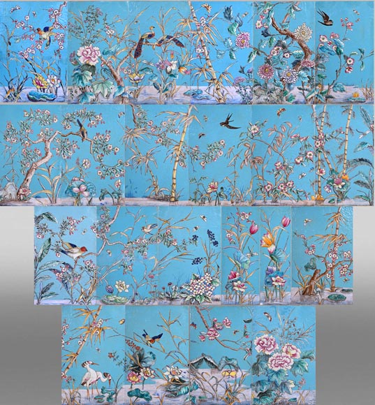 Eugène COLLINOT, Plaques de faïence décorative japonisante Eugène COLLINOT, Plaques de faïence décorative japonisante-0