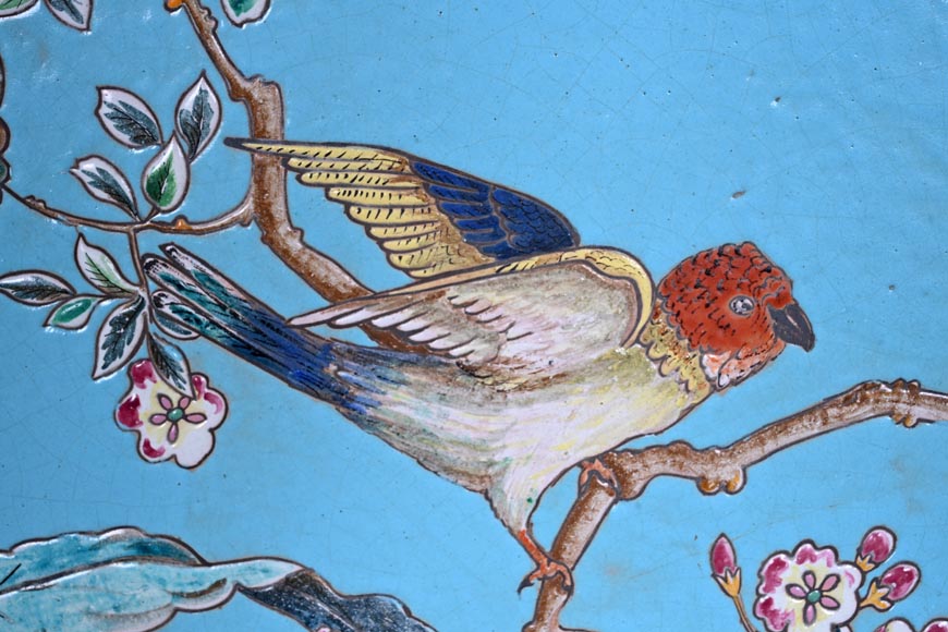 Eugène COLLINOT, Plaques de faïence décorative japonisante Eugène COLLINOT, Plaques de faïence décorative japonisante-5