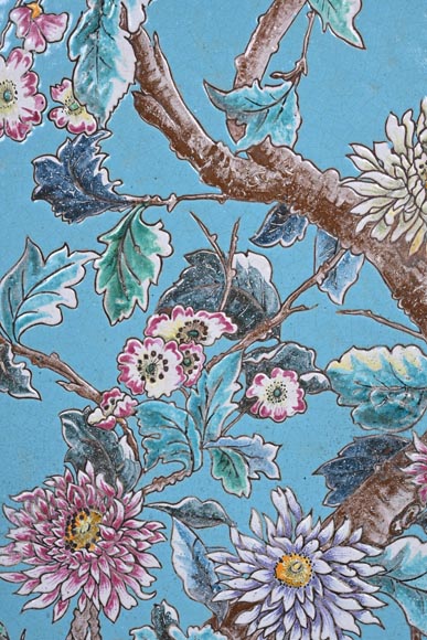 Eugène COLLINOT, Plaques de faïence décorative japonisante Eugène COLLINOT, Plaques de faïence décorative japonisante-7