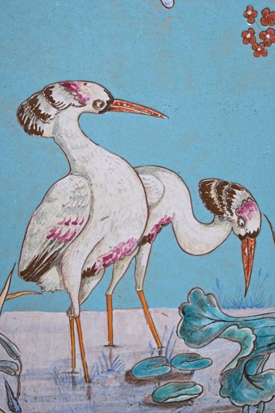 Eugène COLLINOT, Plaques de faïence décorative japonisante Eugène COLLINOT, Plaques de faïence décorative japonisante-8