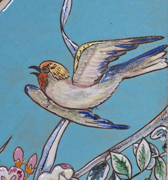 Eugène COLLINOT, Plaques de faïence décorative japonisante Eugène COLLINOT, Plaques de faïence décorative japonisante-11