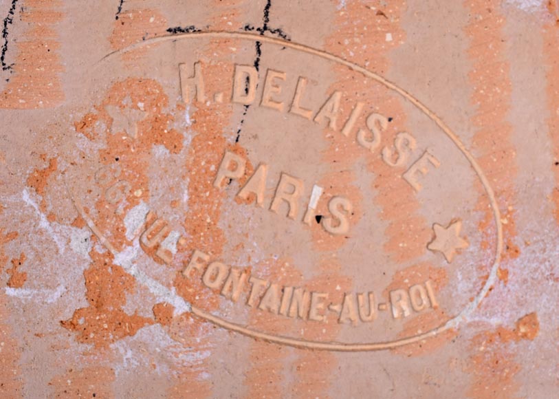 Eugène COLLINOT, Plaques de faïence décorative japonisante Eugène COLLINOT, Plaques de faïence décorative japonisante-13