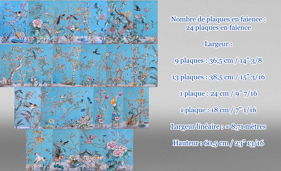 Eugène COLLINOT, Plaques de faïence décorative japonisante Eugène COLLINOT, Plaques de faïence décorative japonisante-14