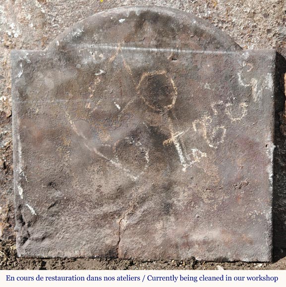 Plaque de cheminée en fonte aux oiseaux d'eaux-4