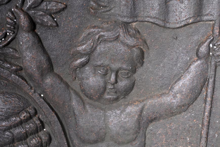 Plaque de cheminée en fonte à l'effigie de Louis XVI-6