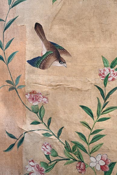 Cinq panneau de papier peint, Chine, XVIIIe siècle Cinq panneau de papier peint, Chine, XVIIIe siècle-3