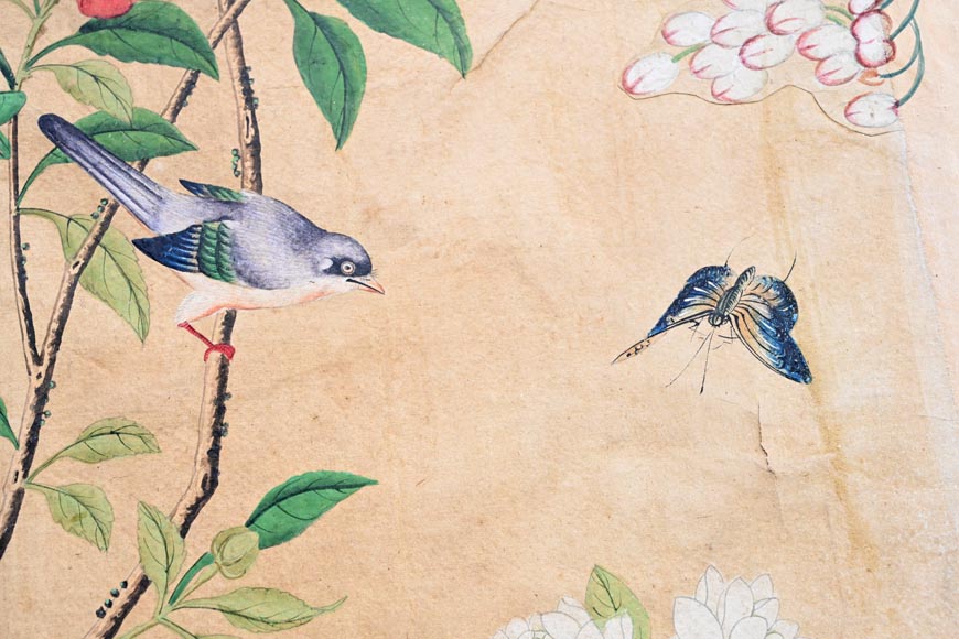 Cinq panneau de papier peint, Chine, XVIIIe siècle Cinq panneau de papier peint, Chine, XVIIIe siècle-12