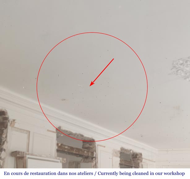 Trumeau de style Louis XVI rehaussé de peinture doré-5