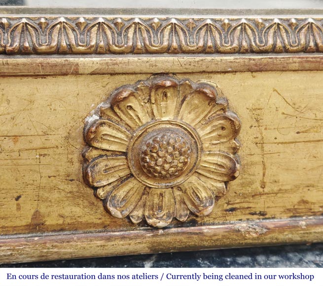 Petit trumeau d'époque Louis Philippe doré, richement décoré-6