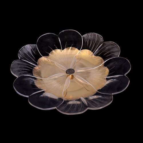 Maison CARDEILHAC, assiette décorative en verre et argent doré