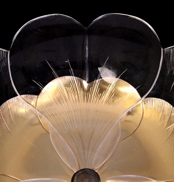 Maison CARDEILHAC, assiette décorative en verre et argent doré-4