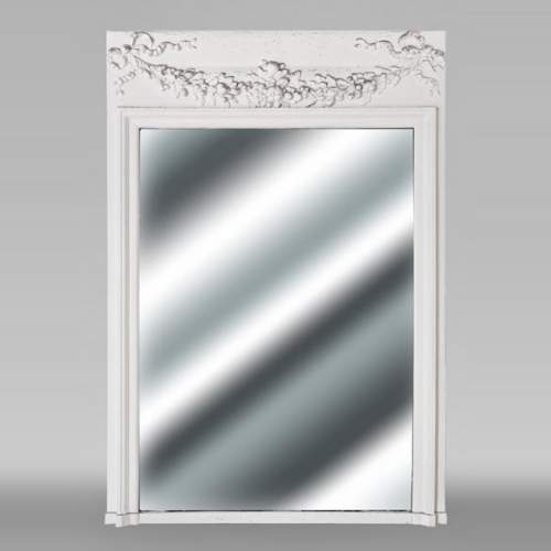 Trumeau de style Louis XVI décoré d'une guirlande florale