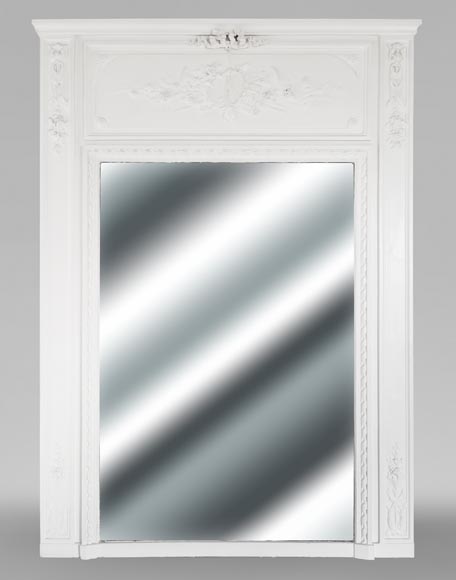 Trumeau de style Louis XVI aux instruments de musique-0