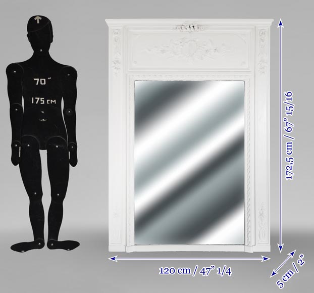 Trumeau de style Louis XVI aux instruments de musique-7