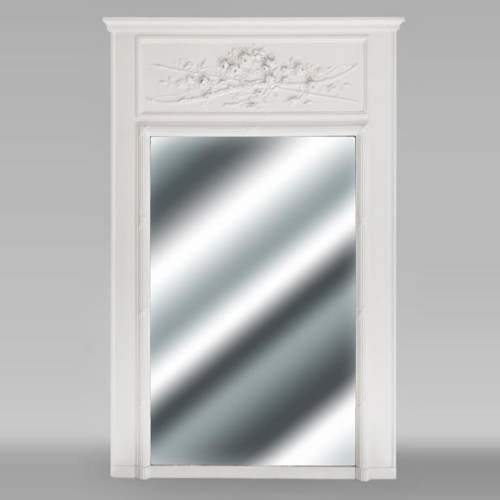 Trumeau de style Louis XVI à la couronne de rose