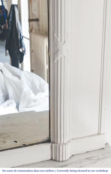 Trumeau de style Louis XVI à la couronne de rose-5