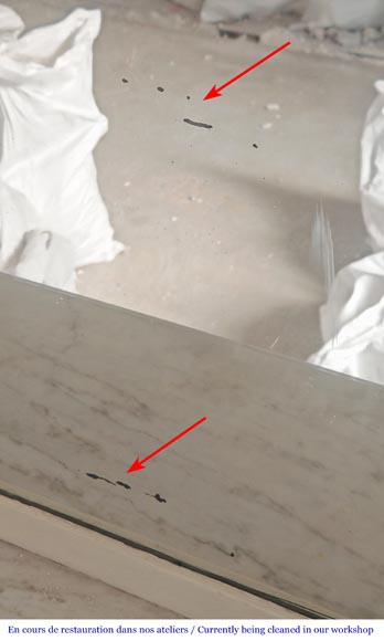 Trumeau de style Louis XVI à la couronne de rose-6