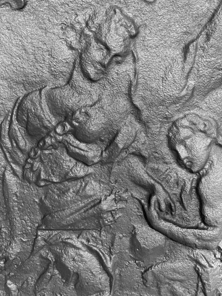 Plaque de cheminée de style Louis XV à la scène galante-4