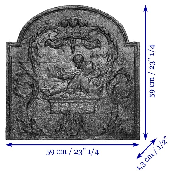 Plaque de cheminée aux personnages près du feu-8