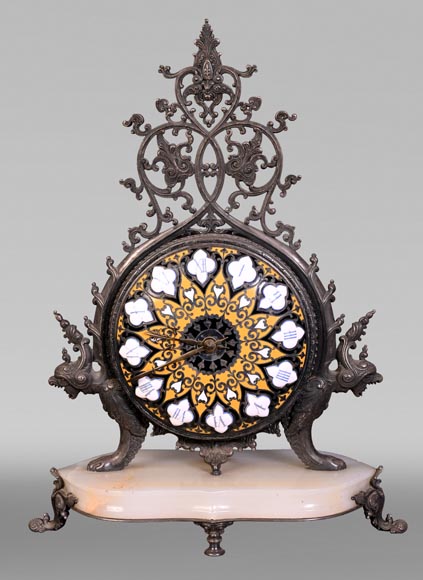 BOYE Charles, Pendule de table à décor orientaliste-0