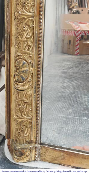 Trumeau richement doré de style Napoléon III, décoré de puttis Trumeau richement doré de style Napoléon III, décoré de puttis-5