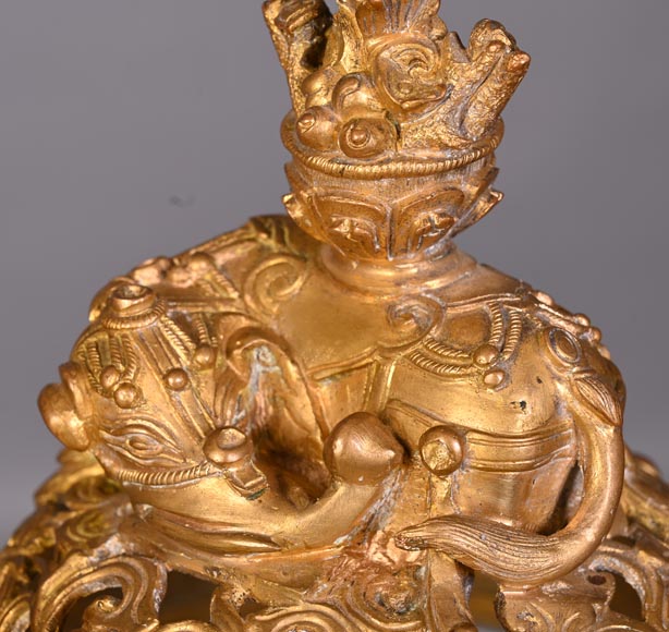 L’Escalier de Cristal (att. à), Coupe aux coloquintes, cristal et bronze doré-5