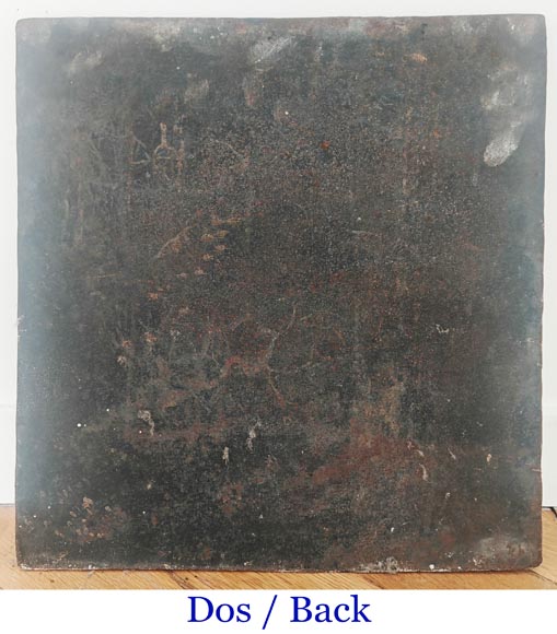 Plaque de cheminée de forme carrée, décorée Plaque de cheminée de forme carrée, décorée-5