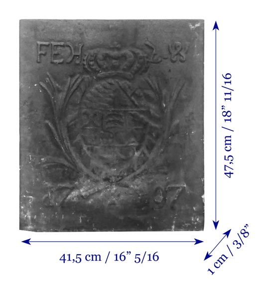 Plaque de cheminée de forme carrée, décorée Plaque de cheminée de forme carrée, décorée-6