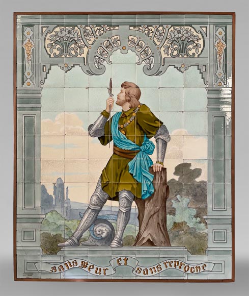 SARREGUEMINES, Tableau en céramique 