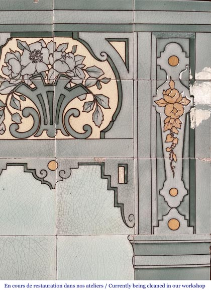 SARREGUEMINES, Tableau en céramique 