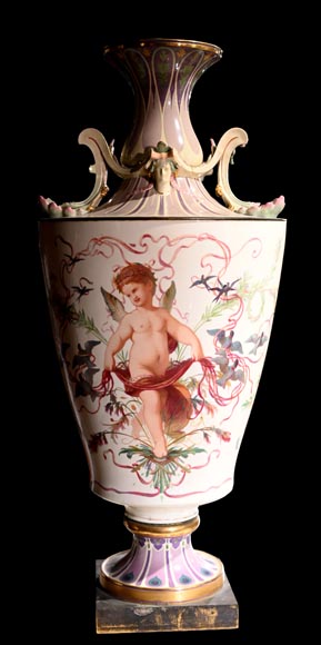 Manufacture de SÈVRES, Paire de vases Rhodes commandée par la Maison de l’Empereur Napoléon III-1