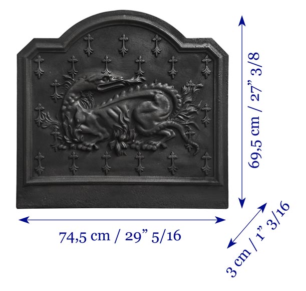 Plaque de cheminée à la salamandre de François Ier Plaque de cheminée à la salamandre de François Ier-5