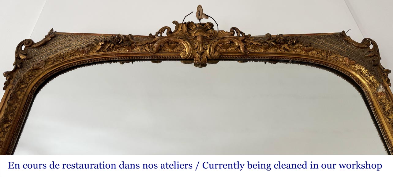 Trumeau de style Napoléon III décorée d'une palmette Trumeau de style Napoléon III décorée d'une palmette-1
