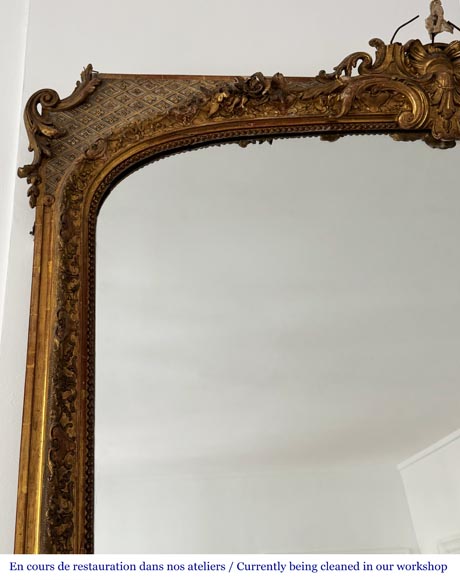 Trumeau de style Napoléon III décorée d'une palmette Trumeau de style Napoléon III décorée d'une palmette-2