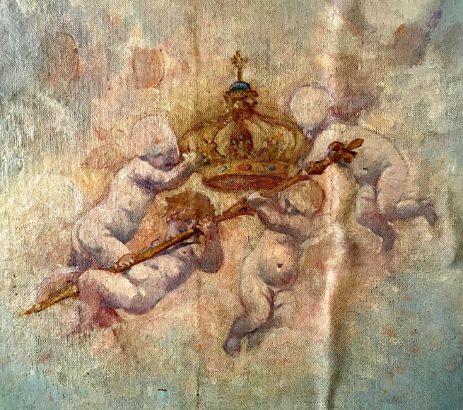 Charles-Édouard MAUGENDRE-VILLERS (1852-1922), Triptyque votif à la Vierge protectrice contre la peste-3