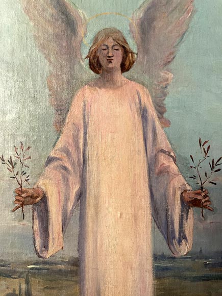 Charles-Édouard MAUGENDRE-VILLERS (1852-1922), Triptyque votif à la Vierge protectrice contre la peste-7