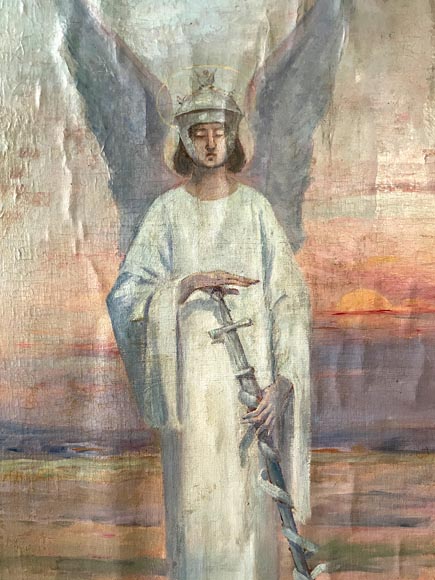 Charles-Édouard MAUGENDRE-VILLERS (1852-1922), Triptyque votif à la Vierge protectrice contre la peste-10