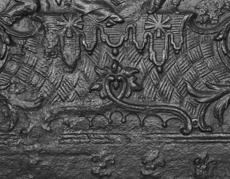 Plaque de cheminée du XVIIIe siècle à décor d'une chinoiserie-8