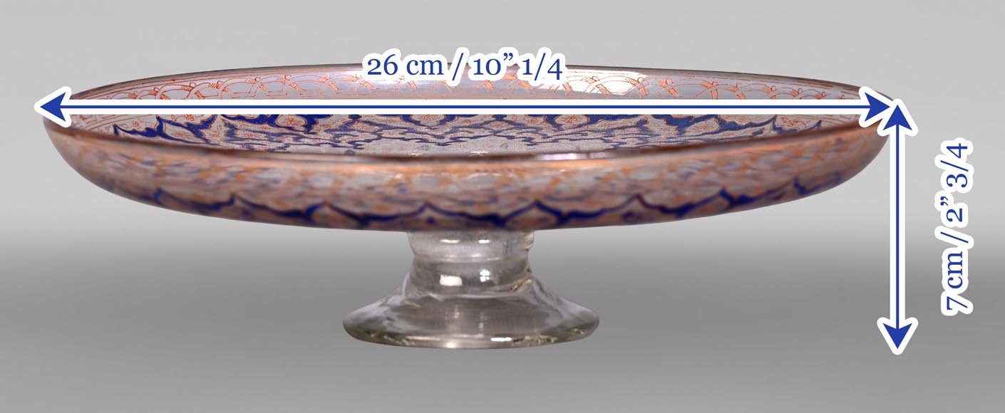 BROCARD Philippe-Joseph (dans le goût de) — Coupe sur pied en verre soufflé émaillé et doré à décor perso-islamique BROCARD Philippe-Joseph (dans le goût de) — Coupe sur pied en verre soufflé émaillé et doré à décor perso-islamique-6