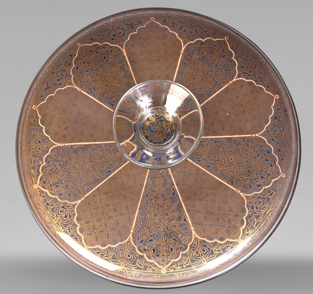 BROCARD Philippe-Joseph (dans le goût de) — Assiette en verre soufflé émaillé et doré à décor perso-islamique BROCARD Philippe-Joseph (dans le goût de) — Assiette en verre soufflé émaillé et doré à décor perso-islamique-4