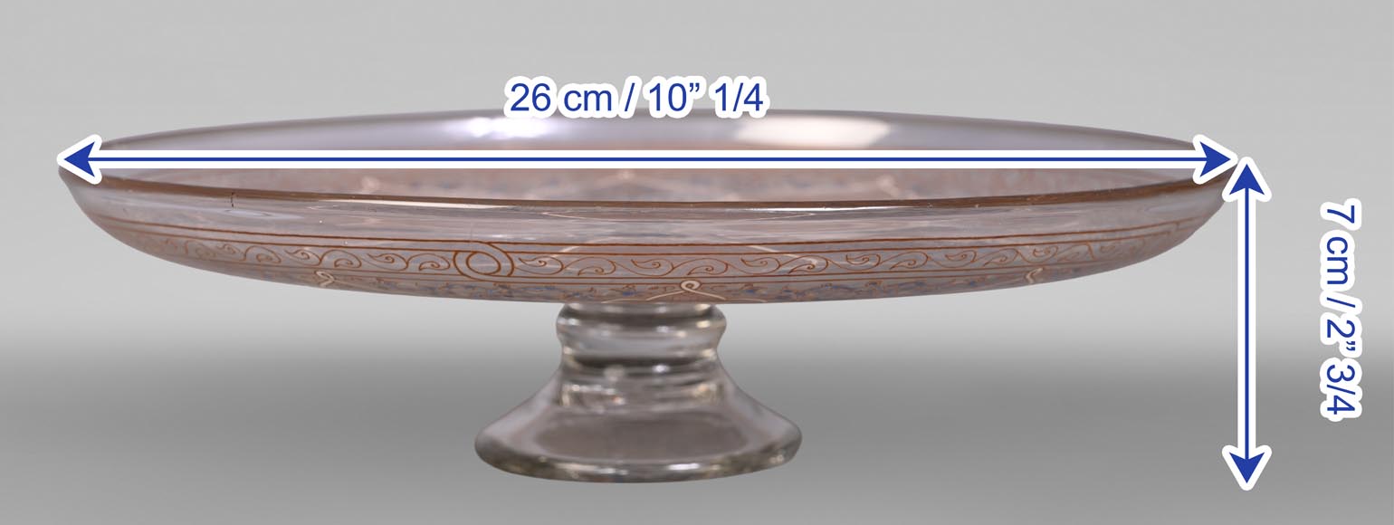 BROCARD Philippe-Joseph (dans le goût de) — Assiette en verre soufflé émaillé et doré à décor perso-islamique BROCARD Philippe-Joseph (dans le goût de) — Assiette en verre soufflé émaillé et doré à décor perso-islamique-5