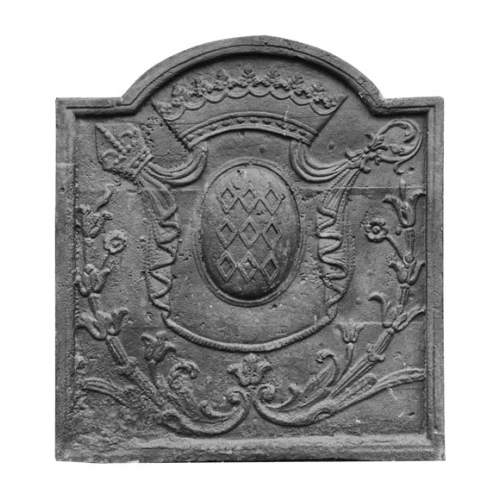 Plaque de cheminée aux armoiries géométriques