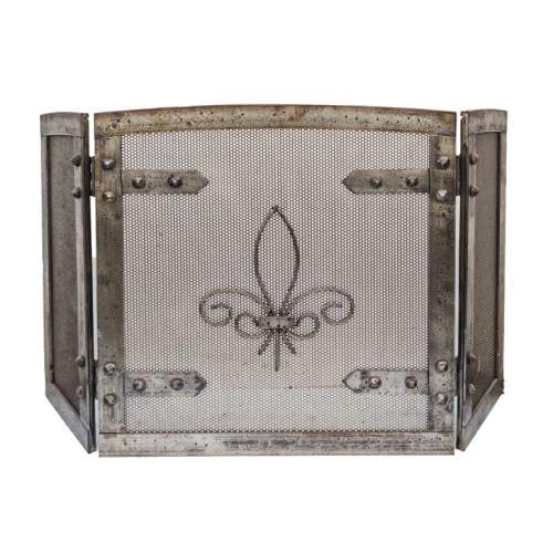 Pare étincelle moderne décoré d'une fleur de lys