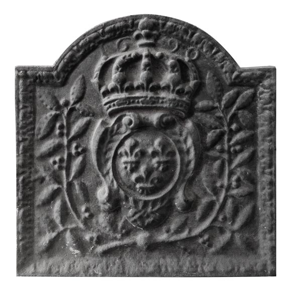 Plaque de cheminée moderne aux fleurs de lys-0